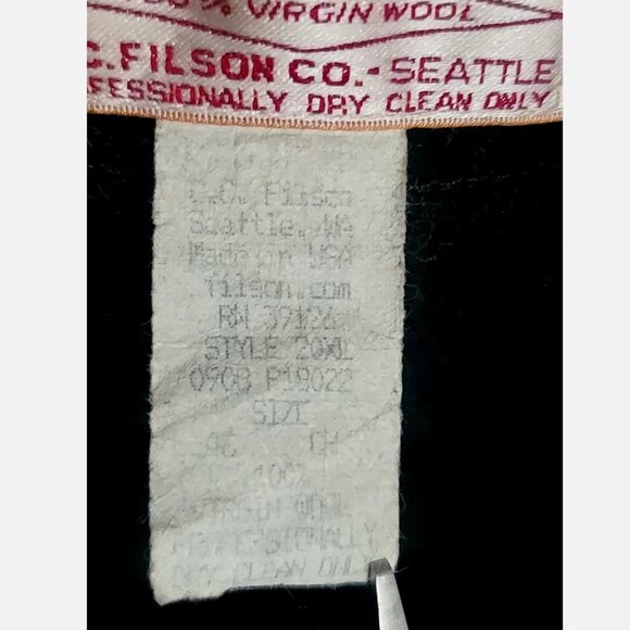 VTG Filson USA Cruiser Vest Mackinaw Wool Men 46 Charcoal Gray Black Style 20 XL - Picture 9 of 13